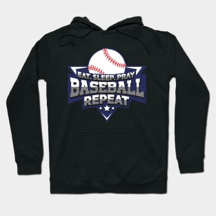 Eat Sleep Pray Baseball Repeat - Vintage Sports Hoodie